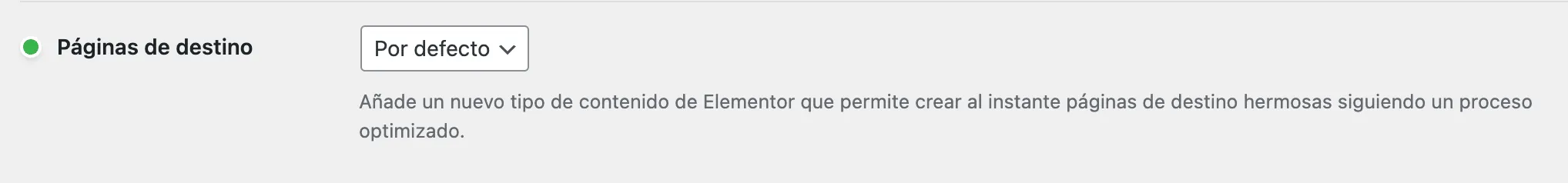 Páginas de destino Elementor