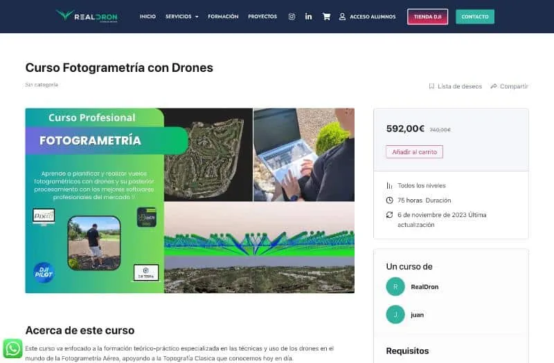 ejemplo de cómo vender cursos online