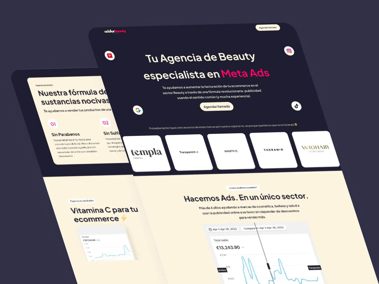 Web de Ads for Beauty