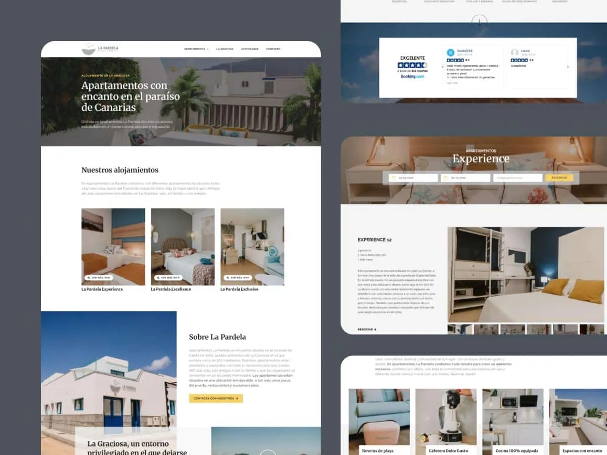 Web de Apartamentos La Pardela
