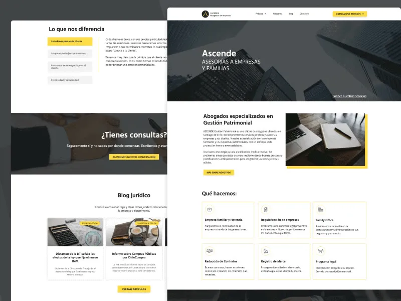 Web de Ascende Abogados