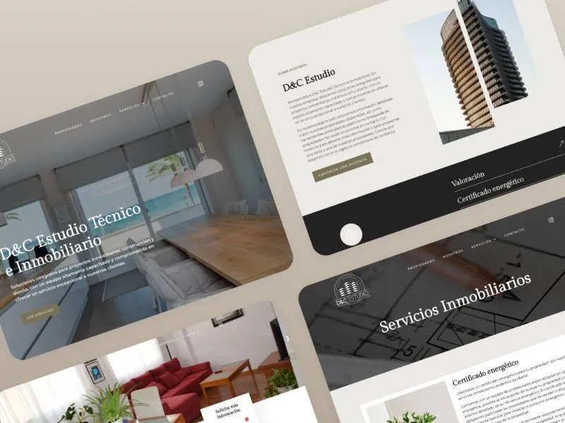 Web de D&C Estudio Técnico e Inmobiliario