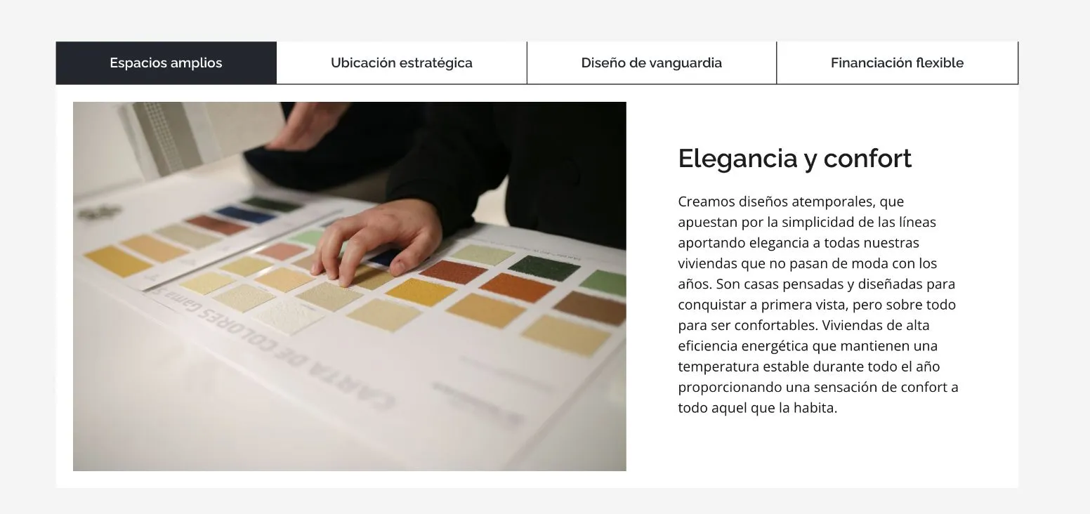 ejemplo pestañas anidadas en elementor