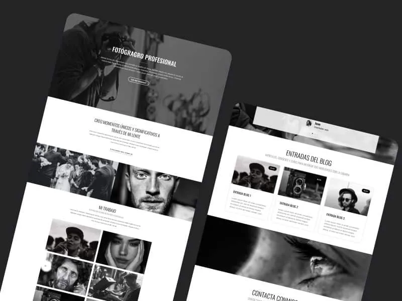 Plantilla Elementor gratis FotoPRO