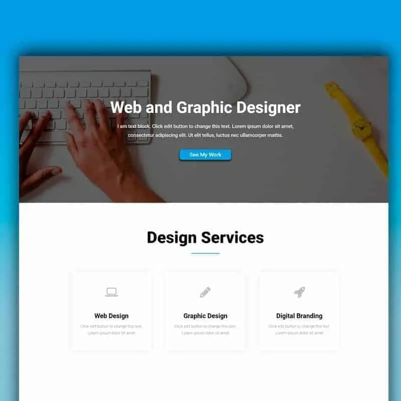 Plantilla Elementor gratis Freelancio