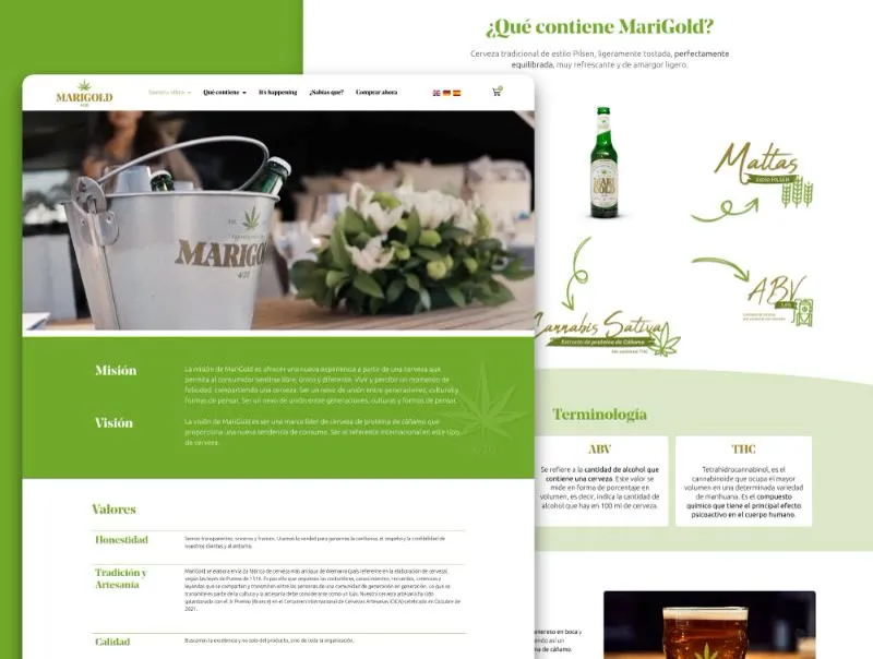 Web de Marigold Beer
