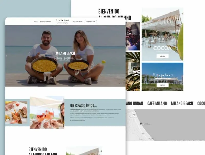Web de Milano Beach