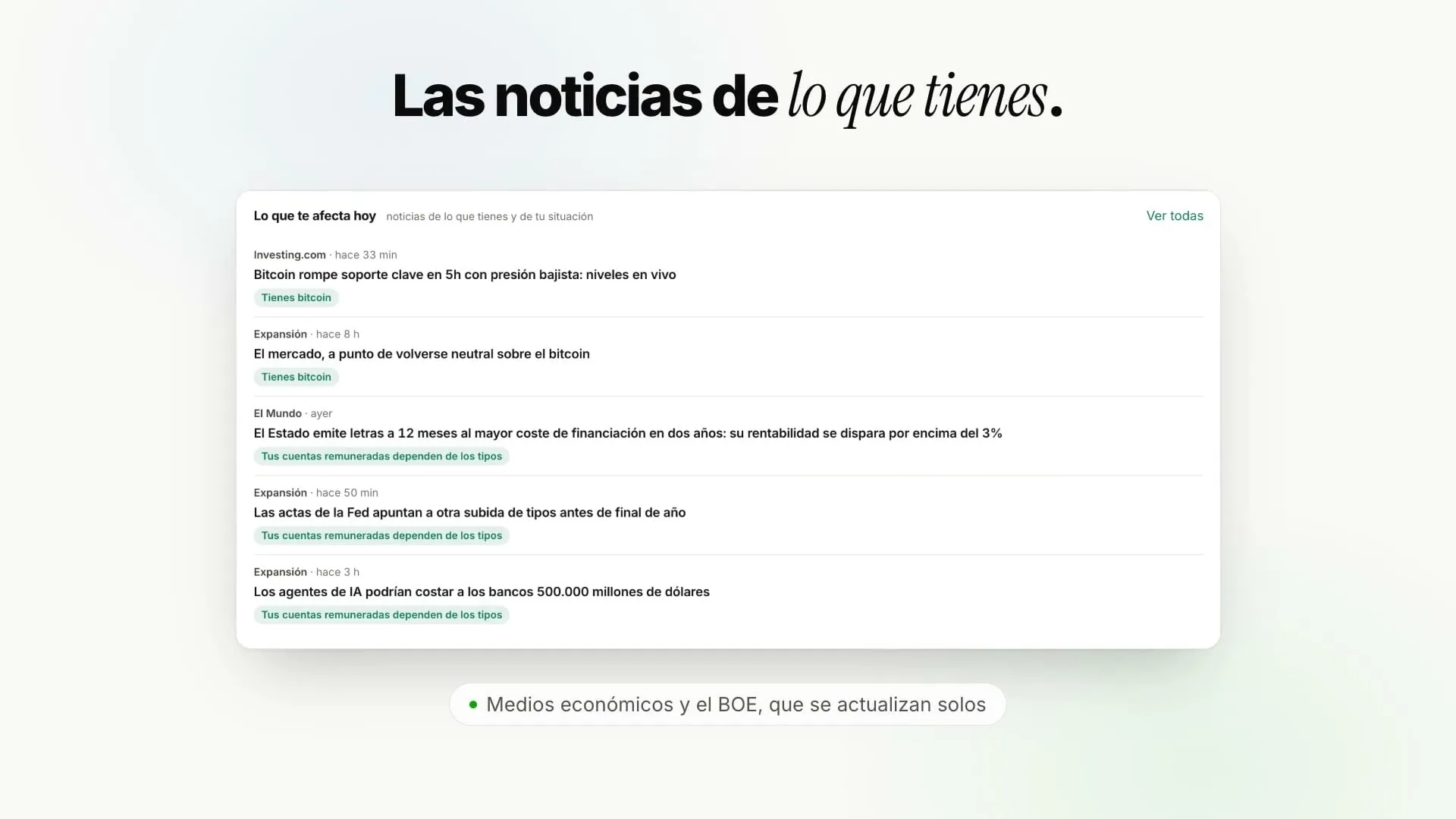 Noticias de lo que tienes