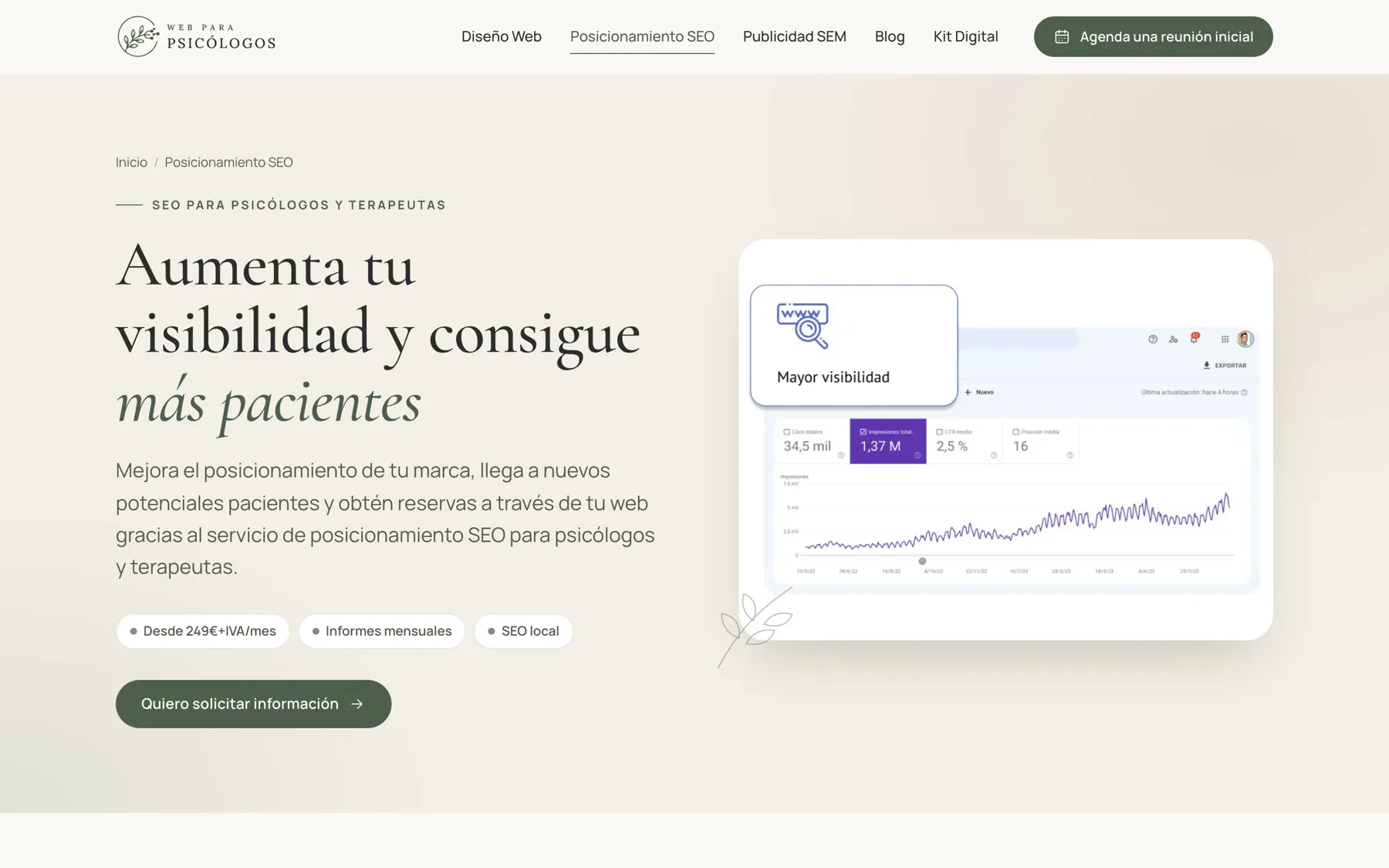 Servicio de SEO para psicólogos