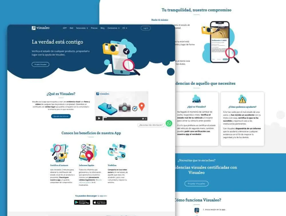 Web de Visualeo